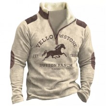 Printed men's street sports fashion trend zipper  HF1306-04-01