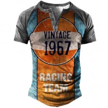 button down crew neck T-shirt HF0304-02-01