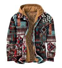 Men's thickened quilted printed jacket HF0408-05-01