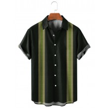 Men's Casual Striped Print Shirt 30919446X